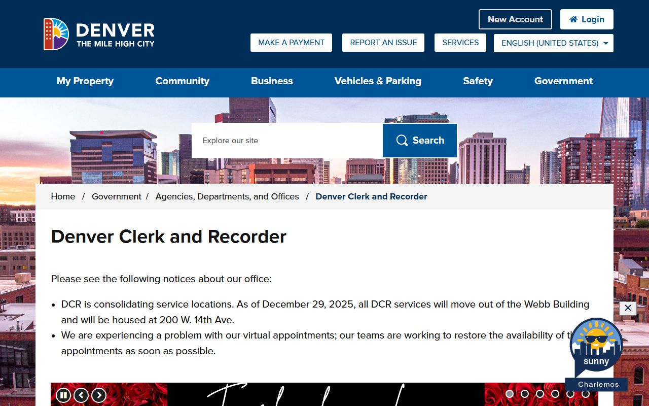 Denver Clerk and Recorder official website