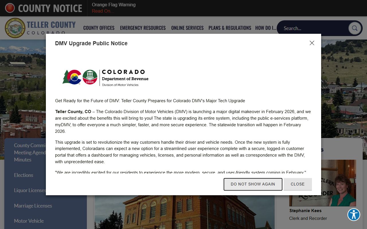 Teller County Clerk and Recorder office